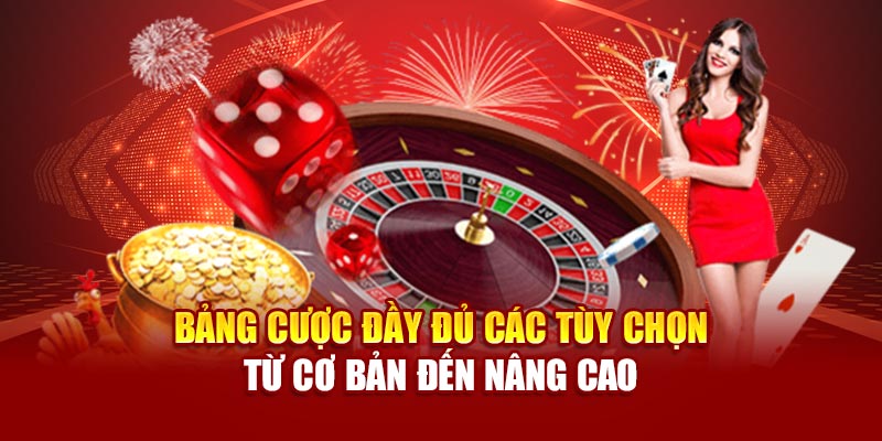 Bảng cược đầy đủ các tùy chọn từ cơ bản đến nâng cao