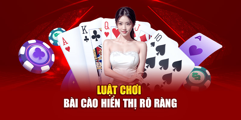 Luật chơi bài Cào hiển thị rõ ràng