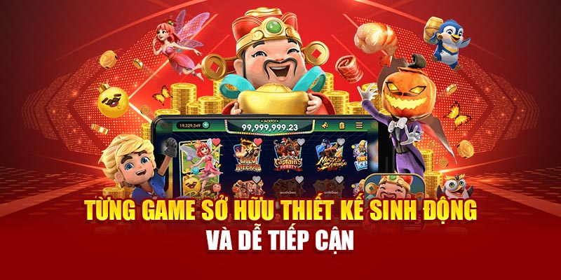 Từng game sở hữu thiết kế sinh động và dễ tiếp cận